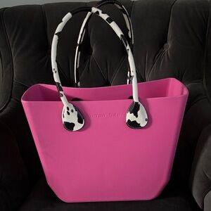 Pink and Black Women's Bag